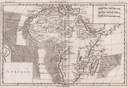antique maps of the continent of Africa